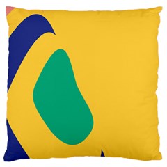 Yellow Green Blue Large Cushion Case (Two Sides)