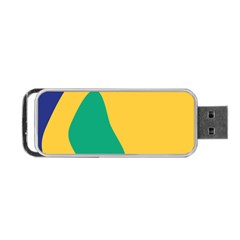 Yellow Green Blue Portable USB Flash (Two Sides)