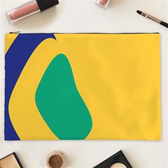 Yellow Green Blue Cosmetic Bag (XXL) 