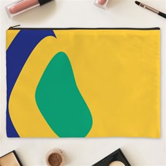 Yellow Green Blue Cosmetic Bag (XXXL) 