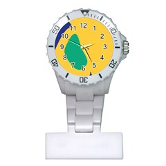 Yellow Green Blue Plastic Nurses Watch