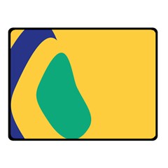 Yellow Green Blue Double Sided Fleece Blanket (Small) 