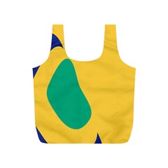 Yellow Green Blue Full Print Recycle Bags (S) 