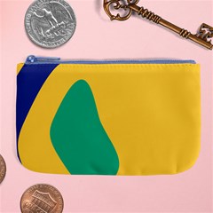 Yellow Green Blue Large Coin Purse