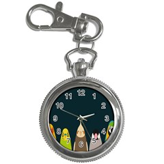 Animals Lovebird Walnut Peacock Parrots Birds Key Chain Watches by Mariart