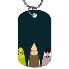 Animals Lovebird Walnut Peacock Parrots Birds Dog Tag (two Sides) by Mariart