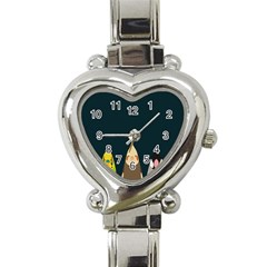 Animals Lovebird Walnut Peacock Parrots Birds Heart Italian Charm Watch by Mariart