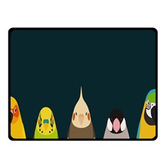 Animals Lovebird Walnut Peacock Parrots Birds Double Sided Fleece Blanket (small)  by Mariart