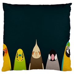 Animals Lovebird Walnut Peacock Parrots Birds Standard Flano Cushion Case (two Sides) by Mariart