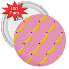 Banana Fruit Yellow Pink 3  Buttons (100 Pack) 