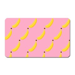 Banana Fruit Yellow Pink Magnet (rectangular)