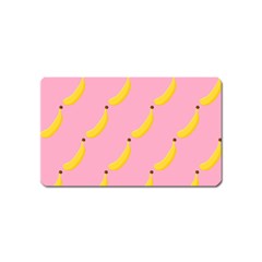 Banana Fruit Yellow Pink Magnet (name Card) by Mariart