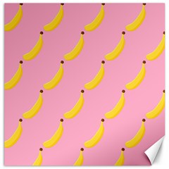 Banana Fruit Yellow Pink Canvas 12  X 12  