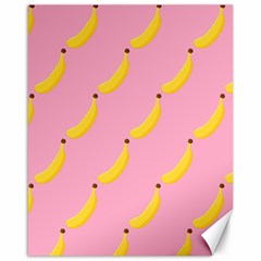 Banana Fruit Yellow Pink Canvas 16  X 20  