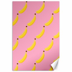 Banana Fruit Yellow Pink Canvas 20  X 30  