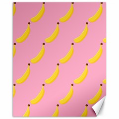 Banana Fruit Yellow Pink Canvas 11  X 14   by Mariart