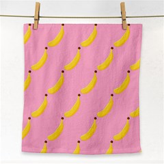 Banana Fruit Yellow Pink Face Towel