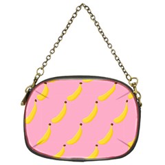 Banana Fruit Yellow Pink Chain Purses (one Side) 