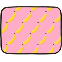 Banana Fruit Yellow Pink Fleece Blanket (mini) by Mariart