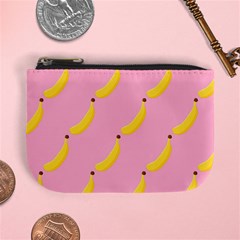 Banana Fruit Yellow Pink Mini Coin Purses