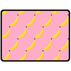 Banana Fruit Yellow Pink Fleece Blanket (large) 