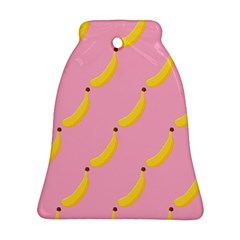 Banana Fruit Yellow Pink Ornament (bell)