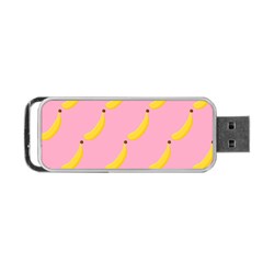 Banana Fruit Yellow Pink Portable Usb Flash (one Side) by Mariart