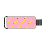 Banana Fruit Yellow Pink Portable USB Flash (Two Sides) Front