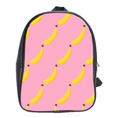 Banana Fruit Yellow Pink School Bag (xl) by Mariart