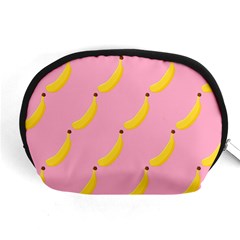 Banana Fruit Yellow Pink Accessory Pouches (medium) 