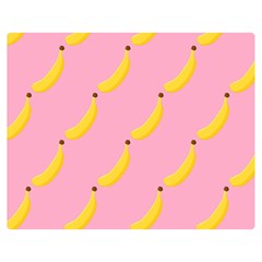 Banana Fruit Yellow Pink Double Sided Flano Blanket (medium) 