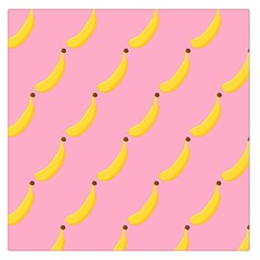 Banana Fruit Yellow Pink Large Satin Scarf (square) by Mariart