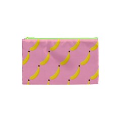 Banana Fruit Yellow Pink Cosmetic Bag (xs)