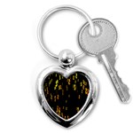 Animated Falling Spinning Shining 3d Golden Dollar Signs Against Transparent Key Chains (Heart)  Front