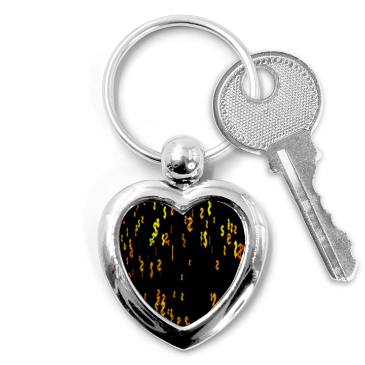 Animated Falling Spinning Shining 3d Golden Dollar Signs Against Transparent Key Chains (Heart) 