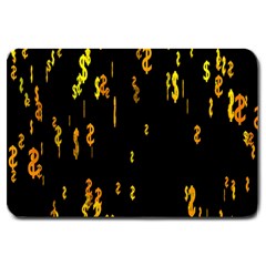 Animated Falling Spinning Shining 3d Golden Dollar Signs Against Transparent Large Doormat 