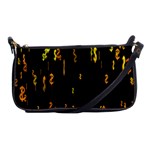 Animated Falling Spinning Shining 3d Golden Dollar Signs Against Transparent Shoulder Clutch Bags Front