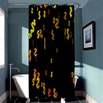 Animated Falling Spinning Shining 3d Golden Dollar Signs Against Transparent Shower Curtain 36  x 72  (Stall)  Curtain(36 X72 ) - 33.26 x66.24  Curtain(36 X72 )