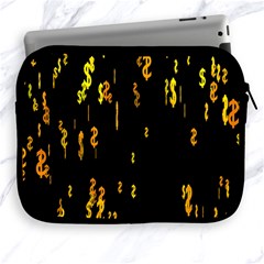 Animated Falling Spinning Shining 3d Golden Dollar Signs Against Transparent Apple Ipad 2/3/4 Zipper Cases by Mariart