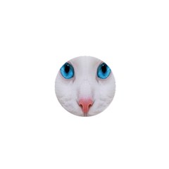 Beautiful White Face Cat Animals Blue Eye 1  Mini Buttons by Mariart