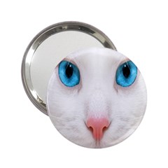 Beautiful White Face Cat Animals Blue Eye 2 25  Handbag Mirrors by Mariart