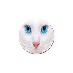 Beautiful White Face Cat Animals Blue Eye Golf Ball Marker by Mariart