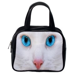 Beautiful White Face Cat Animals Blue Eye Classic Handbags (one Side) by Mariart