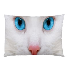 Beautiful White Face Cat Animals Blue Eye Pillow Case