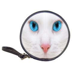 Beautiful White Face Cat Animals Blue Eye Classic 20-cd Wallets