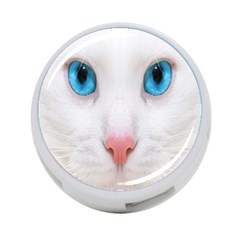 Beautiful White Face Cat Animals Blue Eye 4-port Usb Hub (two Sides) 