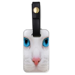 Beautiful White Face Cat Animals Blue Eye Luggage Tags (one Side)  by Mariart