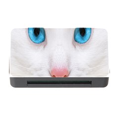 Beautiful White Face Cat Animals Blue Eye Memory Card Reader With Cf by Mariart