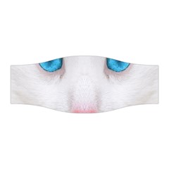 Beautiful White Face Cat Animals Blue Eye Stretchable Headband by Mariart