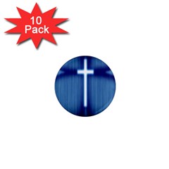 Blue Cross Christian 1  Mini Magnet (10 pack) 